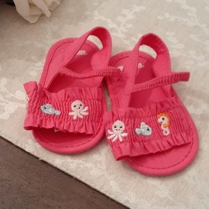 Gymboree size 2 sandals hot pink crin shoes like n